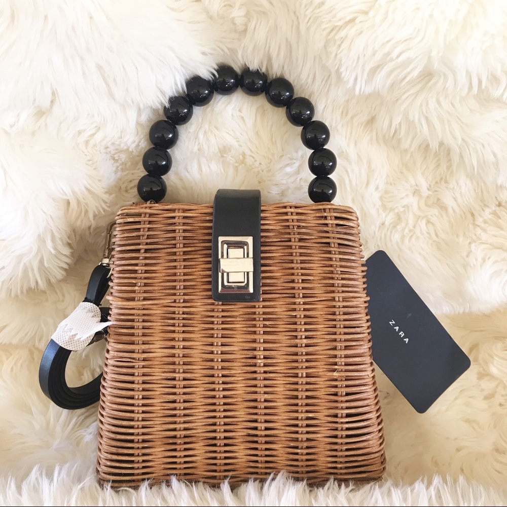 Zara straw bag/ crossbody - Picture 2 of 6
